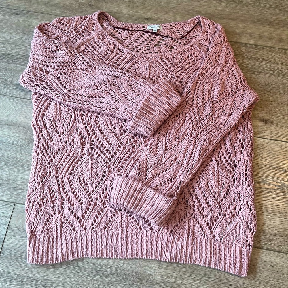 Pink knit sweater